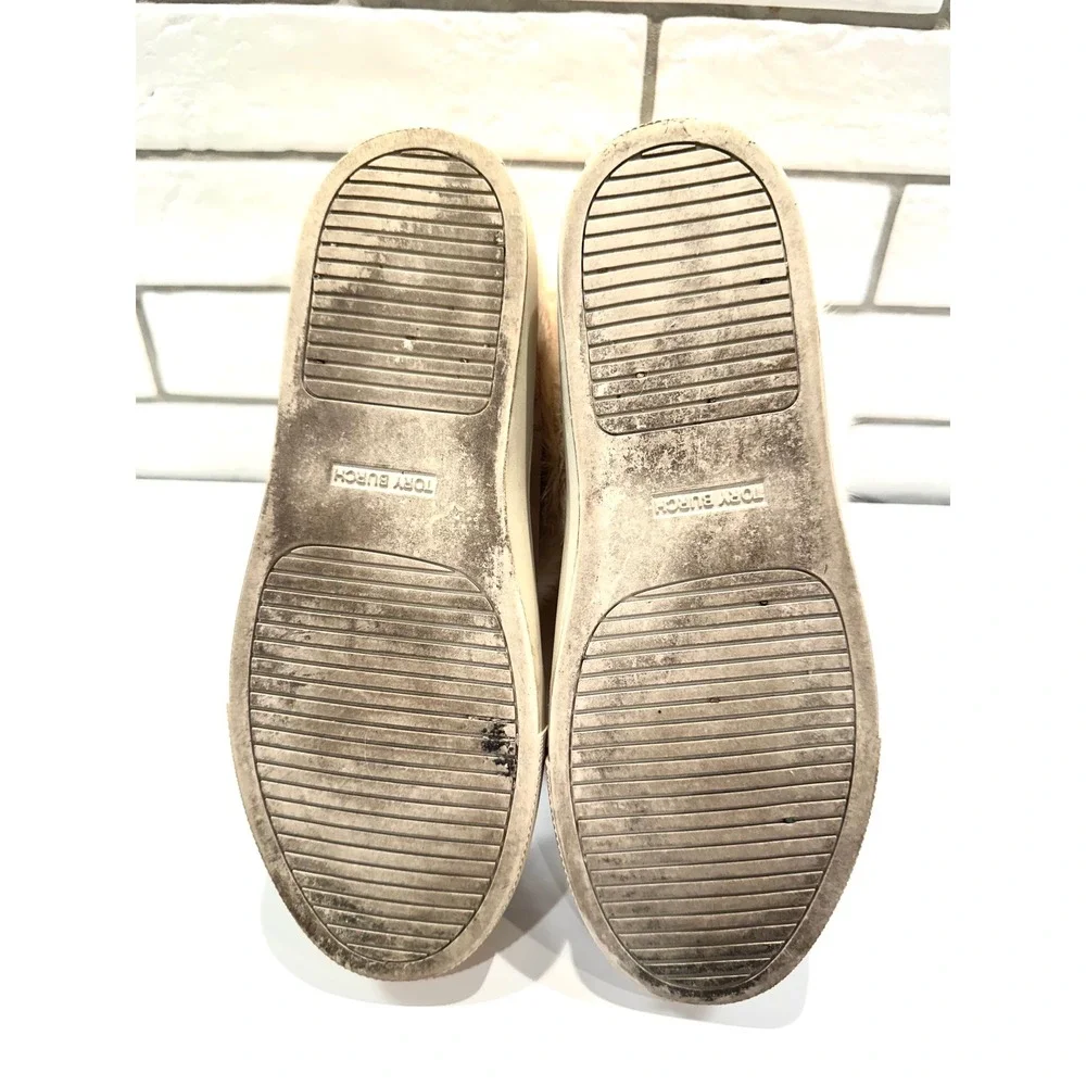 Tory Burch Tan Suede Fur Trimmed Tassel Boots Women's Size 6M‎